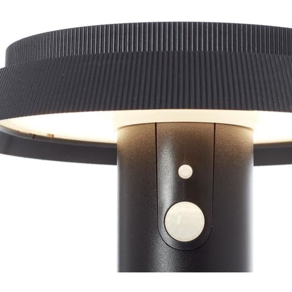 Utomhuspollare - BRILLIANT - ALVERO - LED och solcell - Rörelsedetektor - Metall och plast - 4 W - Svart