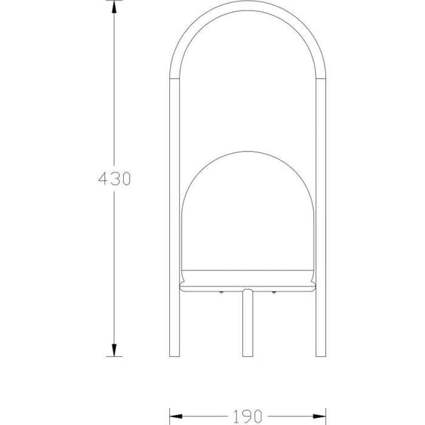GALIX 200 lumen H43 cm USB-laddningsbar batterilampa