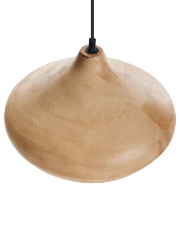 Pendellampe Lysebrun Mangotre Rund lampeskjerm ø 33 cm Moderne design Belysning Dekor Hengelampe