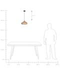 Miniatyrbilde 11 av 11: Pendellampe Lysebrun Mangotre Rund lampeskjerm ø 33 cm Moderne design Belysning Dekor Hengelampe