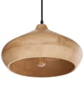Miniatyrbilde 1 av 11: Pendellampe Lysebrun Mangotre Rund lampeskjerm ø 33 cm Moderne design Belysning Dekor Hengelampe