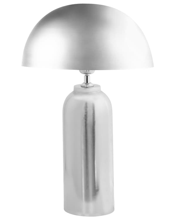 Bordlampe Sølv Jern Metallfot 55 cm Enkeltlys Moderne Design Boligtilbehør Stue