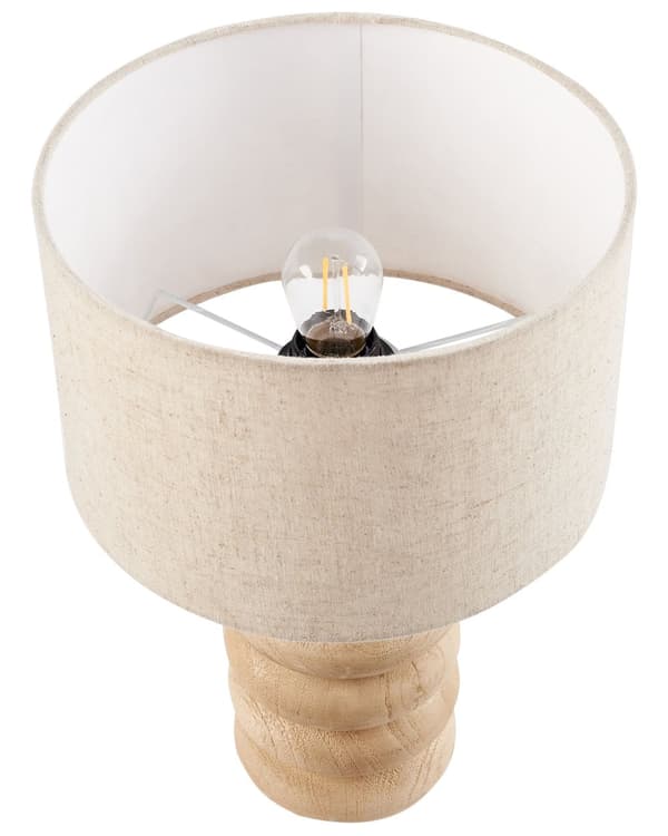Bordlampe Lysebrun Beige Mangotre Lin Bomull 41 cm 1 lyskilde Moderne design Belysning Dekor