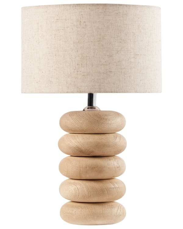 Bordlampe Lysebrun Beige Mangotre Lin Bomull 41 cm 1 lyskilde Moderne design Belysning Dekor