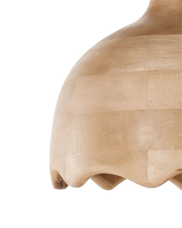 Pendellampe Lysebrun Mangotre Rund lampeskjerm ø 24 cm Moderne design Belysning Dekor Hengelampe