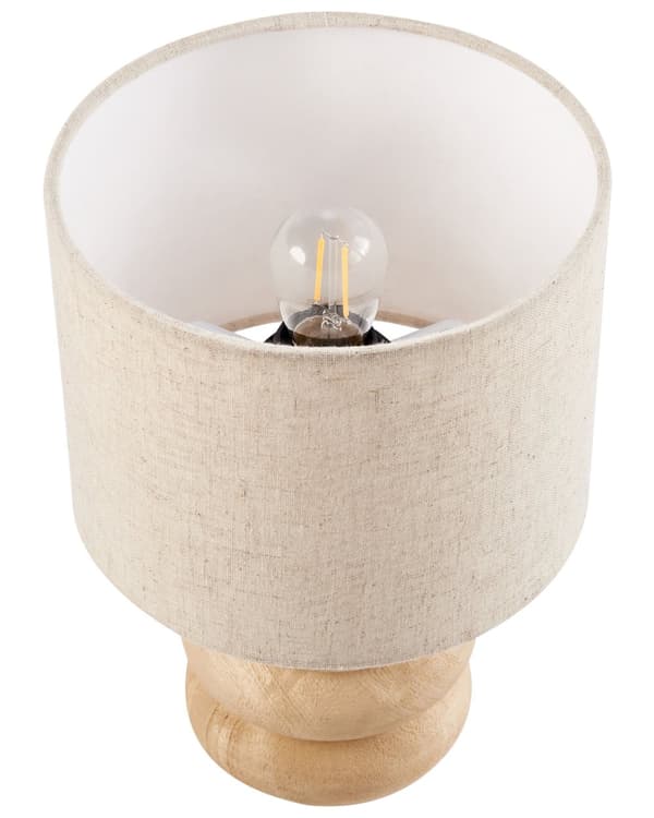 Bordlampe Lysebrun Beige Mangotre Lin Bomull 30 cm 1 lyskilde Moderne design Belysning Dekor
