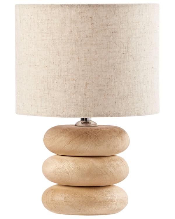 Bordlampe Lysebrun Beige Mangotre Lin Bomull 30 cm 1 lyskilde Moderne design Belysning Dekor