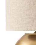 Miniatyrbilde 6 av 10: Bordlampe Messing og Beige Lin Bomullsskjerm Jern Metall Base 54 cm Enkelt Lys Moderne Design Hjemmetilbehør Stue