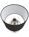 Miniatyrbilde 5 av 10: Bordlampe Sølv og Beige Lin Bomullsskjerm Jern Metallfot 54 cm Enkelt Lys Moderne Design Boligtilbehør Stue