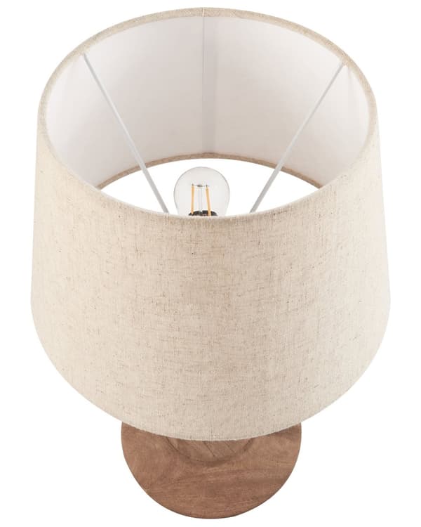 Bordlampe Mørkebrun Beige Mangotre Lin Bomull 54 cm 1 lyskilde Håndlaget Moderne design Belysning Dekor