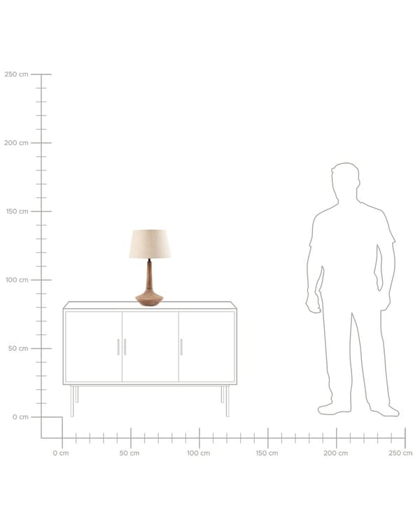 Bordlampe Mørkebrun Beige Mangotre Lin Bomull 54 cm 1 lyskilde Håndlaget Moderne design Belysning Dekor