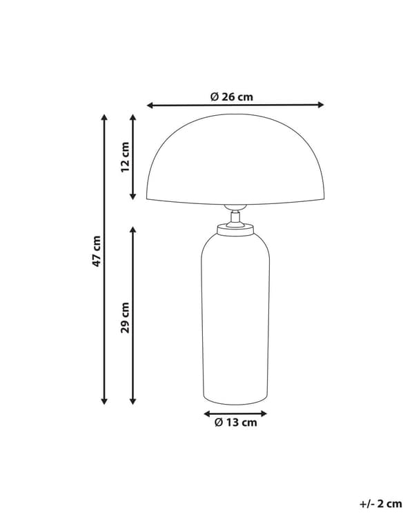 Bordlampe Sølv Jern Metallfot 47 cm Enkeltlys Moderne Design Boligtilbehør Stue