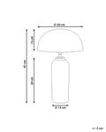 Miniatyrbilde 3 av 9: Bordlampe Sølv Jern Metallfot 47 cm Enkeltlys Moderne Design Boligtilbehør Stue