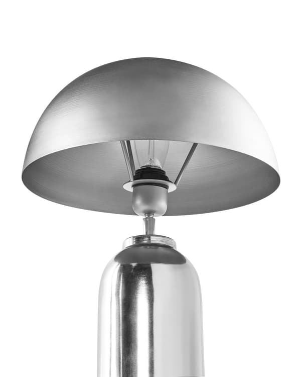 Bordlampe Sølv Jern Metallfot 47 cm Enkeltlys Moderne Design Boligtilbehør Stue
