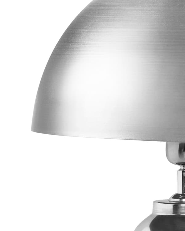 Bordlampe Sølv Jern Metallfot 47 cm Enkeltlys Moderne Design Boligtilbehør Stue