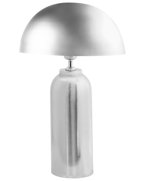 Bordlampe Sølv Jern Metallfot 47 cm Enkeltlys Moderne Design Boligtilbehør Stue
