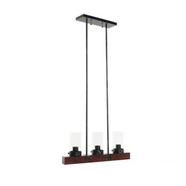 Taklampa DKD Home Decor Glas Svart Brun Aluminium (50 x 8 x 21 cm)