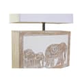 Miniatyrbild 2 av 4: Bordslampa DKD Home Decor Vit Brun Mangoträ 50 W 220 V 33 x 12 x 41 cm