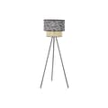 Miniatyrbild 1 av 3: Golvlampa DKD Home Decor Naturell Svart Metall Palmer Polyester Kolonial (60 x 60 x 129 cm)