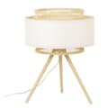 Miniatyrbild 1 av 2: Bordslampa DKD Home Decor Brun Polyester Vit Bambu (36 x 36 x 48 cm)