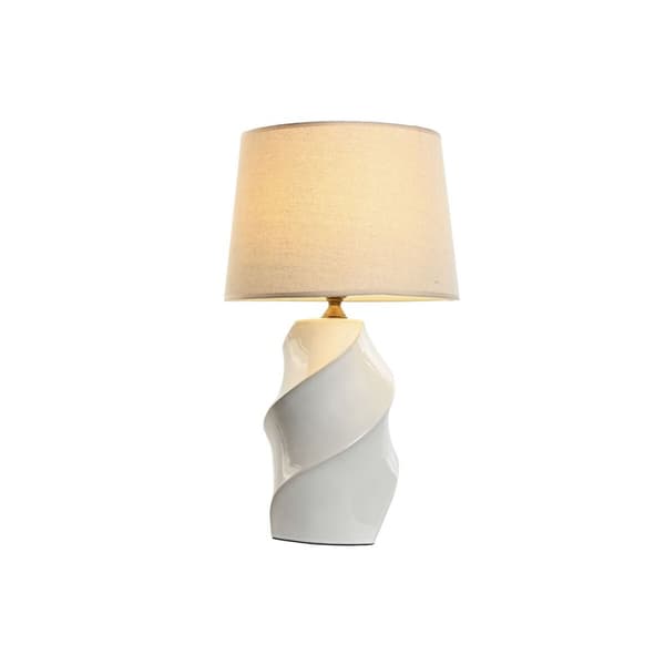 Bordslampa Home ESPRIT Vit Porslin 50 W 220 V 36 x 36 x 61 cm 35 x 35 x 60 cm