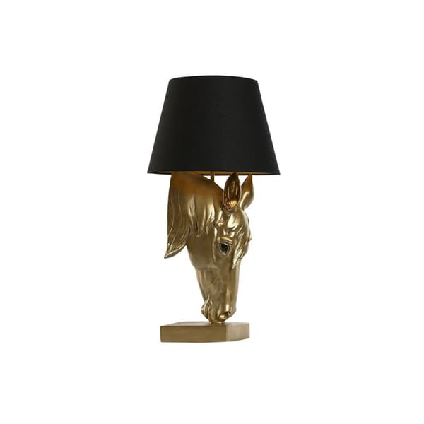 Bordslampa Home ESPRIT Svart Gyllene Harts 50 W 220 V 30 x 30 x 59 cm