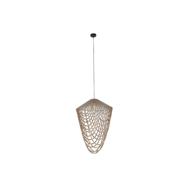 Taklampa Home ESPRIT Ljusbrun Jute Trä 67 x 67 x 100 cm