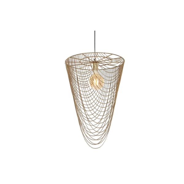 Taklampa Home ESPRIT Gyllene Järn 46 x 46 x 69 cm