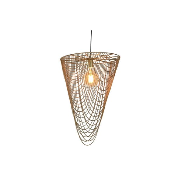 Taklampa Home ESPRIT Gyllene Järn 46 x 46 x 69 cm