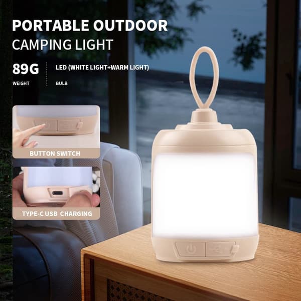 Bærbart natlys til udendørs campinglampe