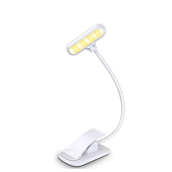 INF Bokklämma Lampa: Portabel LED Läslampa Vit