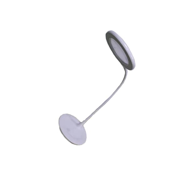 INF Vit Bokklämma Lampa: LED Läslampa med Förstoringsglas Vit