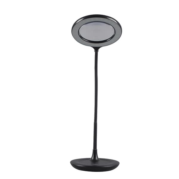 INF Vit Bokklämma Lampa: LED Läslampa med Förstoringsglas Svart