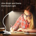 Miniatyrbild 5 av 5: INF Boklampa - LED Clip-on Lampa för Läsning & Studier Vit
