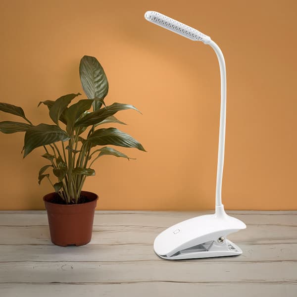 INF Boklampa - LED Clip-on Lampa för Läsning & Studier Vit