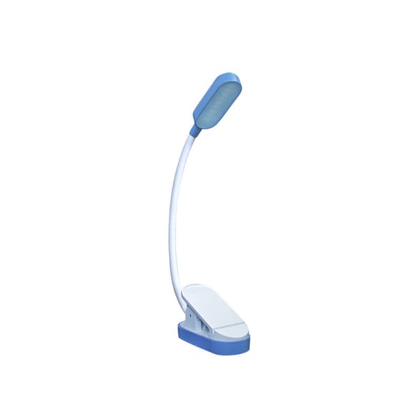 INF Svart Boklampe - LED Clip-on Leselampe for Studenter Hvit