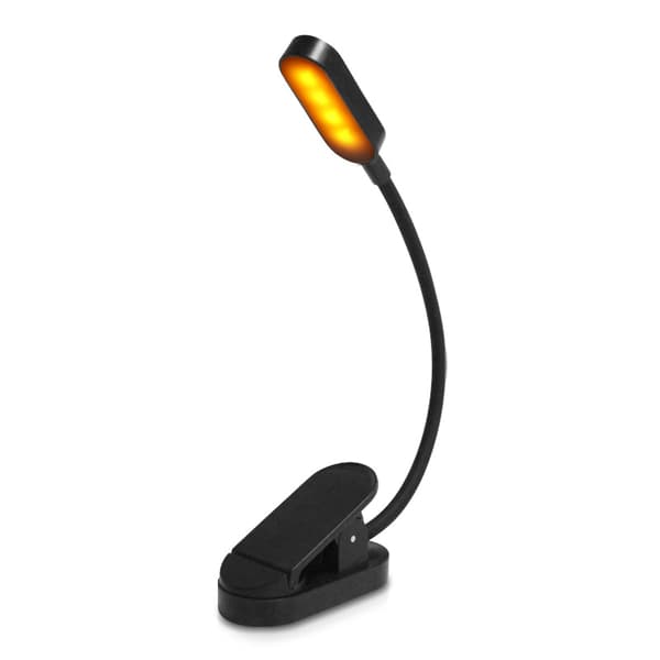 INF Svart Boklampa - LED Clip-on Läslampa för Studenter Svart