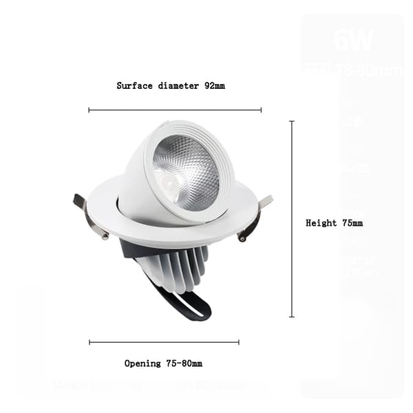 Philips 30W bagagerumslys LED væglampe Indbygget justerbar vinkel Boligindretning Blændfri tøjbutik Kommerciel 6W 4000k