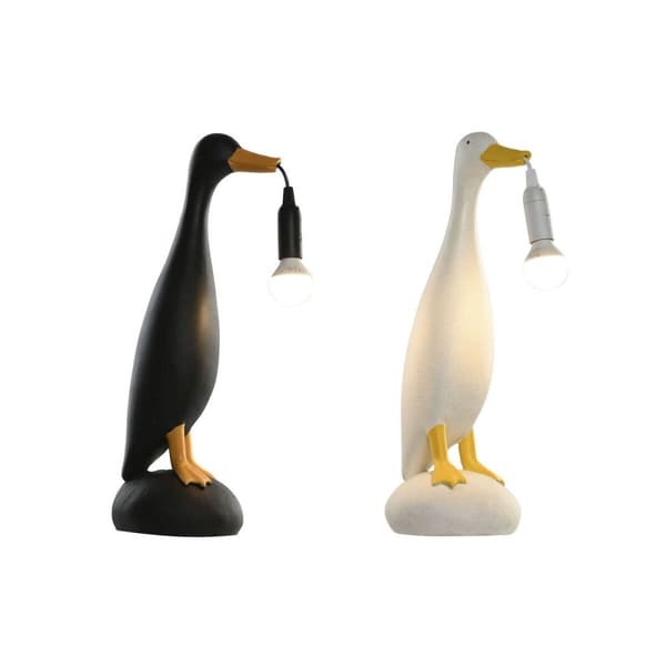 Bordslampa Home ESPRIT Gul Vit Svart 25 W 220 V (2 antal)