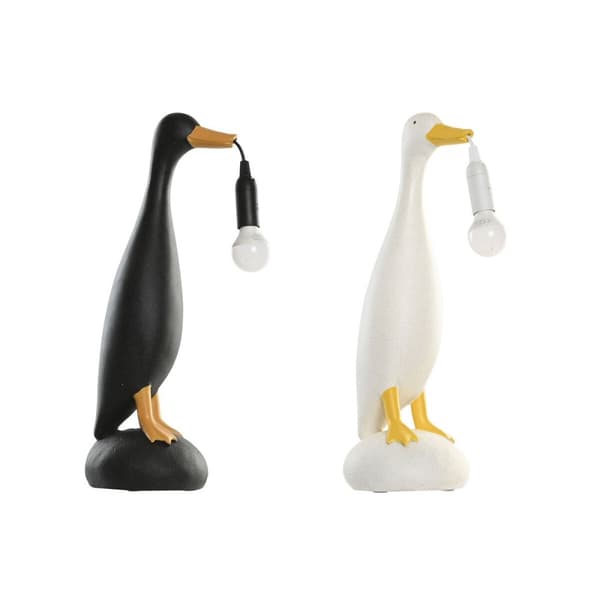 Bordslampa Home ESPRIT Gul Vit Svart 25 W 220 V (2 antal)