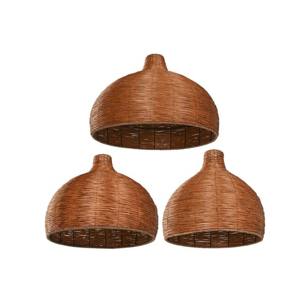 Lampeskjerm Home ESPRIT Mørkebrunt 70 x 70 x 50 cm (3 Deler)
