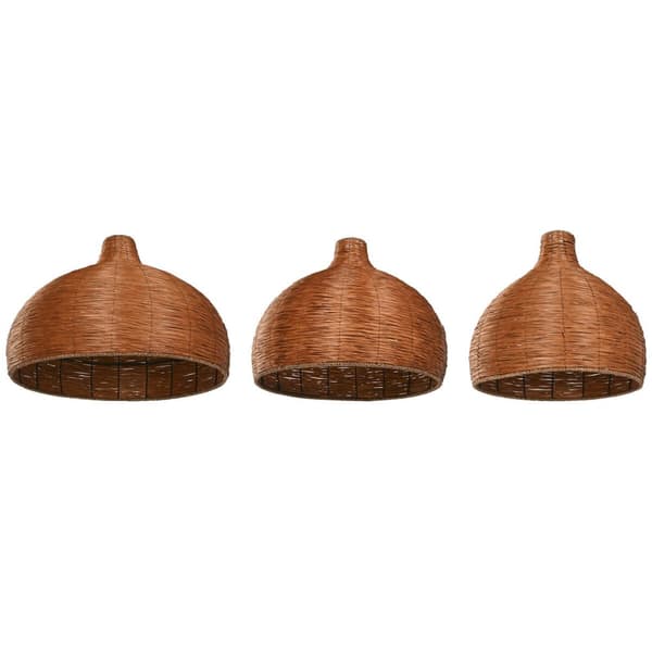 Lampeskjerm Home ESPRIT Mørkebrunt 70 x 70 x 50 cm (3 Deler)