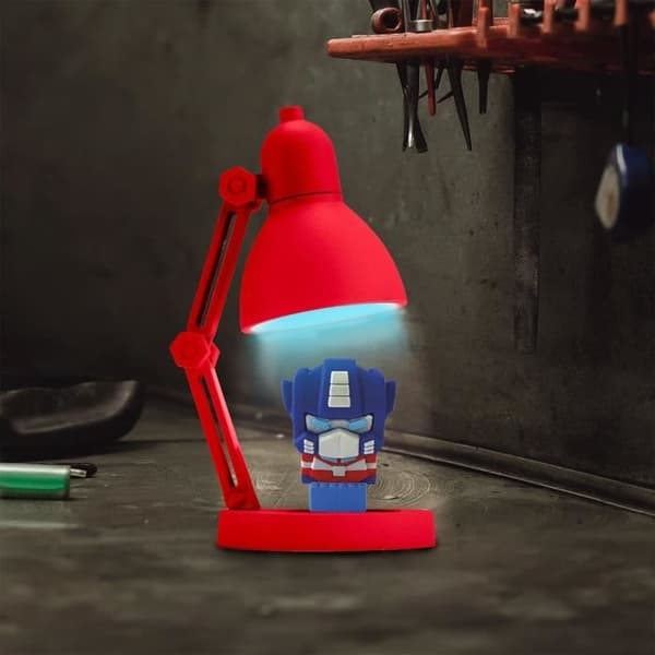 Mini Skrivbordslampa - TRANSFORMERS - TR717966 - 9,5CM - Röd - Elektrisk