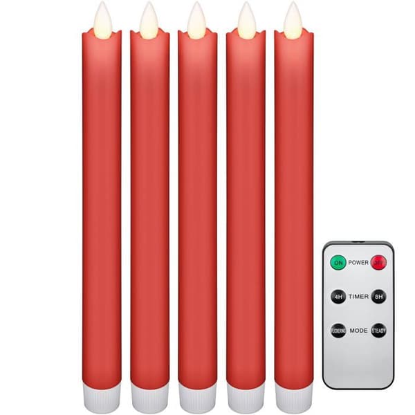 Goobay - 53943 - Set med 5 LED-ljus med timerfunktion med fjärrkontroll Varmt ljus Röd