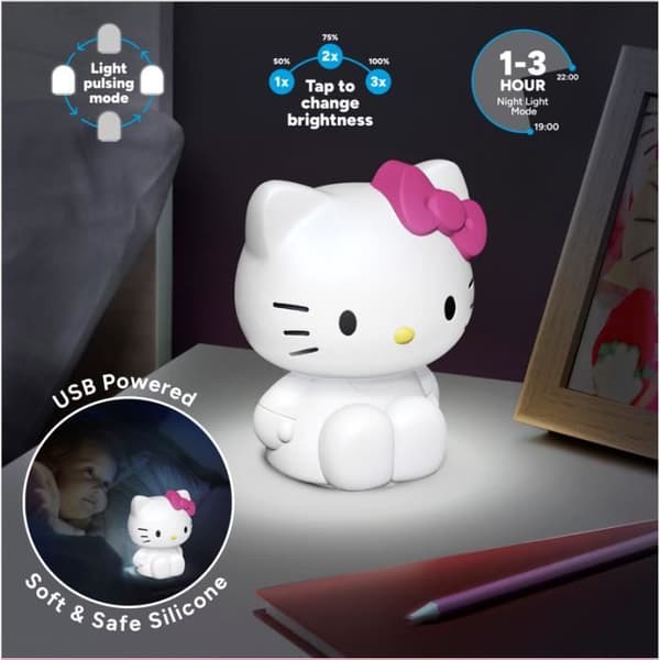 HELLO KITTY - UPPLADDNINGSBAR SILIKONLAMPA 18CM PALADONE PP13694HK
