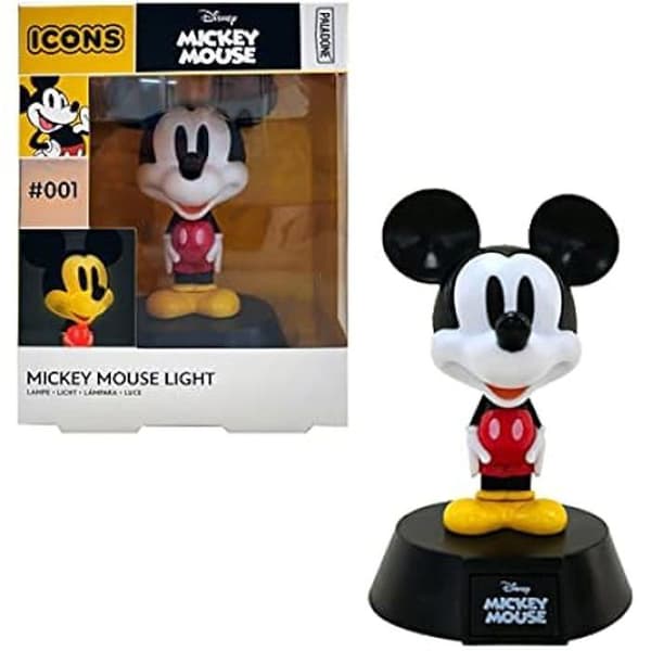Dekorativ lampa - PALADONE - Musse Pigg Ikon Ljus - LED - Vit