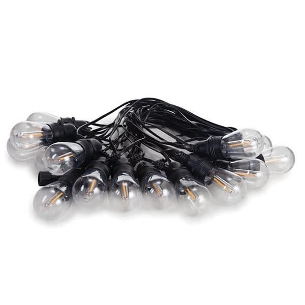 SOLAR LED - 15 M - 15 VARMA VITA LAMPOR - SVART KABEL VELLEMAN V-SOLAR
