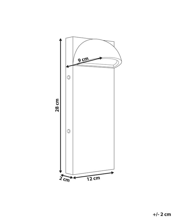 Utendørs LED-vegglampe Svart Metall Jern Glass Matte Moderne Design Terrasse Hage