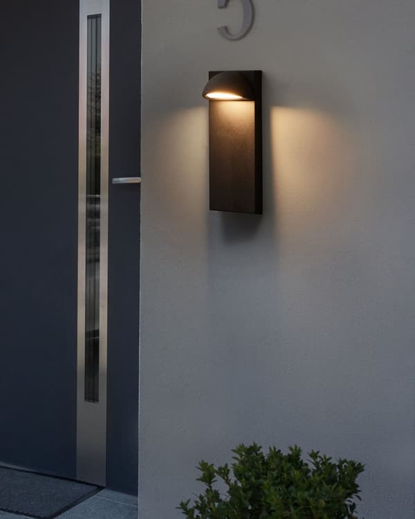 Utendørs LED-vegglampe Svart Metall Jern Glass Matte Moderne Design Terrasse Hage