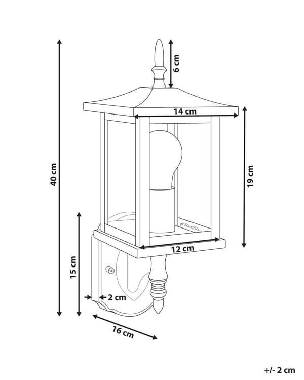 Utendørs Vegglampe Svart Lampe Metall Jern Glass Matte Moderne Design Terrasse Hage